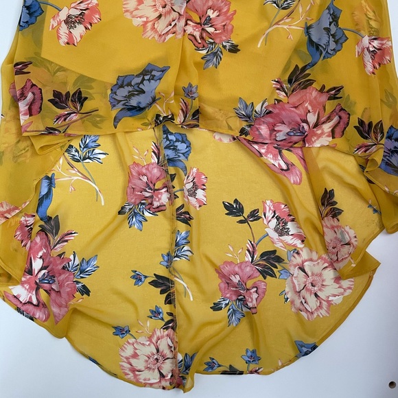 Suzy Shier Sleeveless Floral Print Hi Low Dress L - Picture 6 of 11